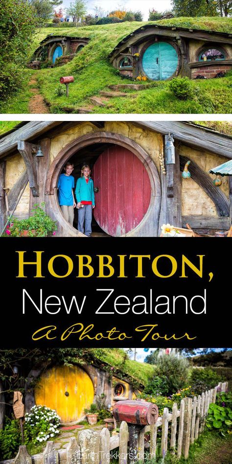 Hobbiton, New Zealand. Come visit the Shire. Smurfs House, Hobbiton New Zealand, Earth Trekkers, Hobbit Homes, Hobbit Houses, New Zealand Adventure, New Zealand Travel Guide, Visit New Zealand, New Zealand South Island