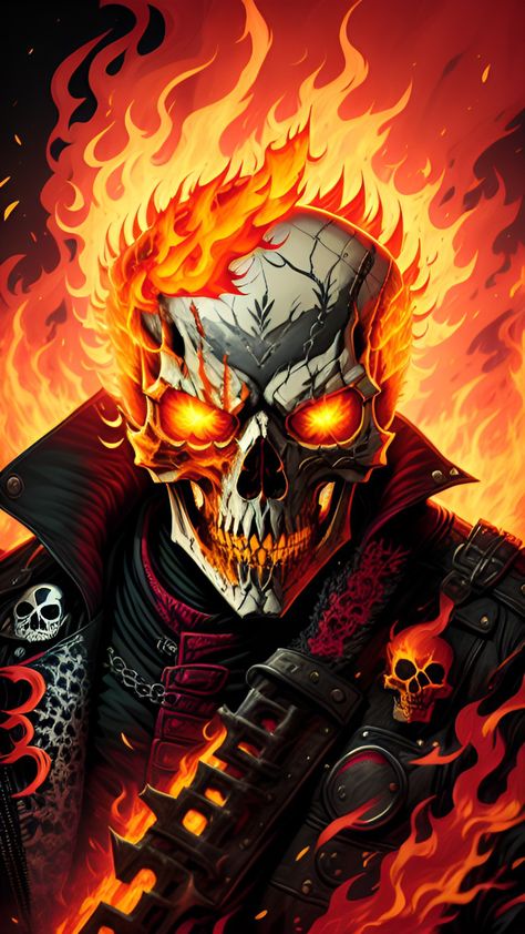 Ghost Rider - By TheTVTaster Ghost Rider Wallpapers, Ghost Rider Photos, Ghost Rider Drawing, Gost Rider, Ghost Rider Pictures, Rider Wallpaper, Ghost Rider Wallpaper, Oni Demon, Ganesha Drawing