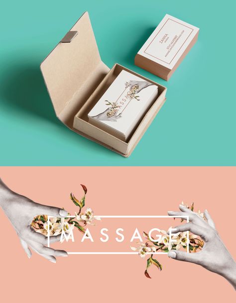 Massage Cards Ideas, Massage Design, Contemporary Graphic Design, Massage Business, Gift Card Design, Message Cards, Neck Massage, Printing Business Cards, Print Collage