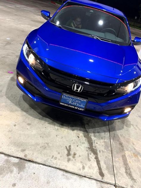 Blue Honda Accord, New Car Honda, Honda Civic Blue, Blue Honda Civic, Car Honda Civic, Car Honda, Honda Civic Sport, Acura Cars, Girly Car Accessories