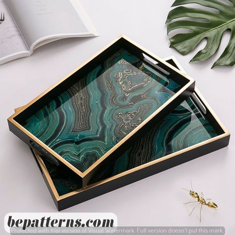 Beginner's Home Decor Tips | Stylish Accessories on a Budget Stone Tray, Welding Process, Gala Dinner, Glass Tray, Container Organization, Pattern Glass, Stone Pattern, Green Agate, Affordable Home Decor