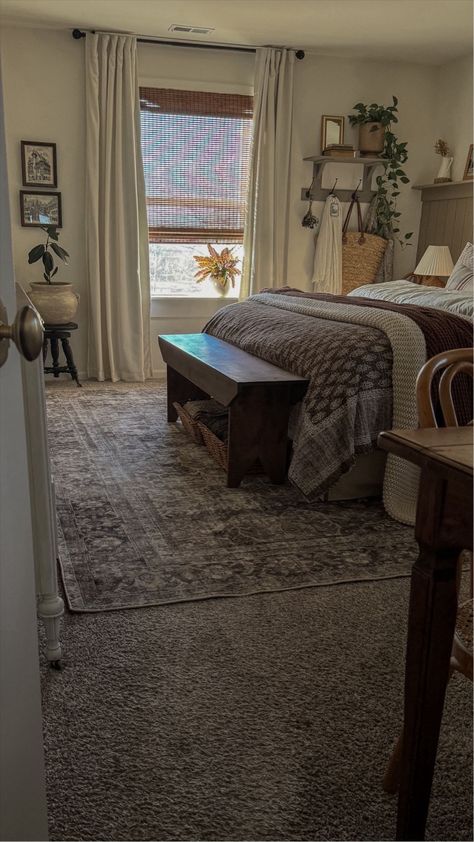 Leaf Print Handmade Kantha Quilt … curated on LTK Bed In Corner Of Room Diagonal, Rug On Carpet Bedroom Ideas, Carpeted Apartment Ideas, Bed In The Corner Of The Room Ideas, Bedroom Shiplap Wall, Quilt Bedding Ideas, Quilt Bedroom Ideas, Quilt On Bed, Small Primary Bedroom