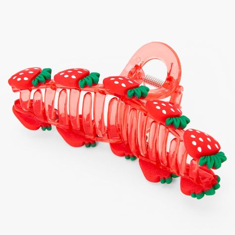 Strawberry Room, Strawberry Stuff, Strawberry Jewelry, Easter Hairstyles, Strawberry Shortcake, Medium Hair, Hair Claw, Cute Jewelry, Things To Buy