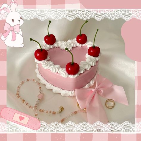 Cherries 4 life🍒 available in link in bio x #birthdaygiftideas #giftsforher #smallbusiness #handmadeshop #etsyshop #smallbusiness #fakecake #etsyfinds #fakecakes #homedecor #jewelrybox #shoplocal #vintage #etsyhandmade #giftideas #props #fauxcakes Fake Cake Jewelry, Cake Jewelry, Cake Bag, Best Handmade Gifts, Fake Cake, Cake Inspo, Birthday Gift Ideas, 4 Life, Jewelry Boxes