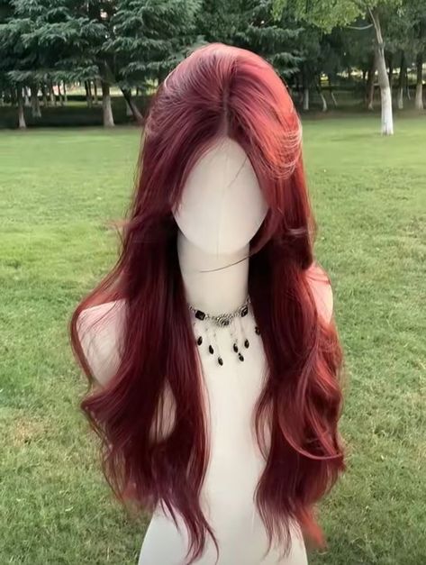 Pretty Hair Cuts, Red Hair Extensions, Filmy Vintage, Korean Hair Color, Red Hair Inspo, Wine Hair, Hair Style Korea, Hair Inspiration Long, Hair Color Cream