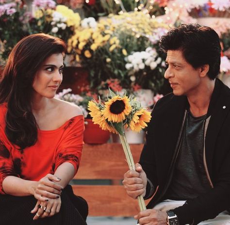 Kajol and Shah Rukh Khan Shah Rukh Khan, A Man, Flowers, On Instagram, Instagram