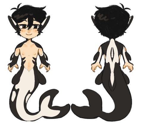 Orca Characters, Orca Oc Human, Merfolk Oc, Orca Oc, Orca Mermaid, Pressure Oc, Human Base, Black Anime Guy, Mermaid Top