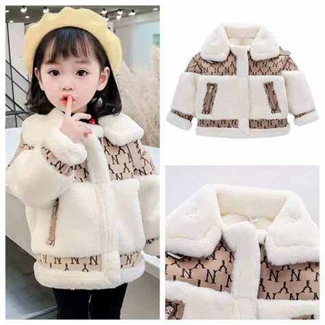 Stylish Kids Fashion, Girl Jacket, Collar Model, Luxury Jacket, Trendy Kids Outfits, Fleece Plaid, Coat Autumn, Cozy Jacket, Trendy Girl