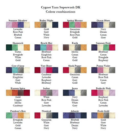 Perfect colour combinations for knitting and crochet using Cygnet Superwash DK Knitting Fair Isle, Knitting Poncho, Yarn Color Combinations, Knitting Patterns Free Sweater, Knitting Patterns Free Scarf, Free Yarn, Fair Isle Knitting Patterns, Fair Isle Cardigan, Colorwork Knitting