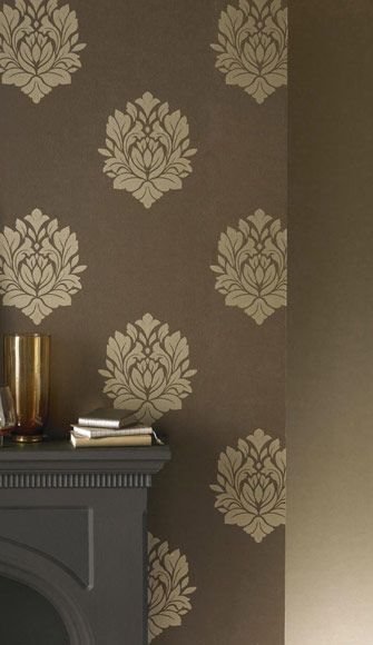 off white & brown Bedroom Stencil Wall Ideas Paint, Wallpapers For Hall Wall, Wall Stencil Designs For Hall, Hall Painting Wall Colors Indian, Hall Colour Paint Living Rooms Indian, Stencil Designs Wall Living Room, Brown Wall Texture, Living Hall Wall Painting Ideas, Wall Texture Design Bedrooms