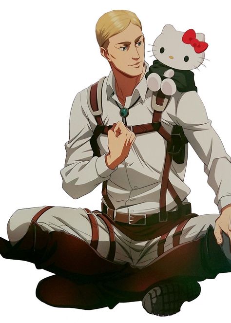 Erwin Hello Kitty, Aot Erwin, Erwin Smith, Erwin Aot, Erwin Attack On Titan, Aot Characters, Attack On Titan Eren, Female Character Inspiration, Attack On Titan Fanart