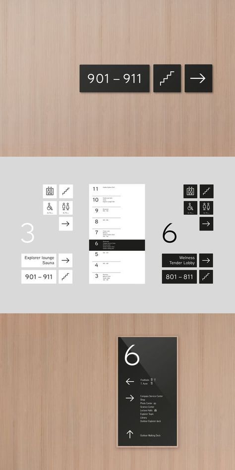 Brand Signage Design, Floor Number Signage, Floor Signage Design, Building Signage Design, Office Signage Design, Floor Signage, Bathroom Signage, Building Signage, Hotel Signage