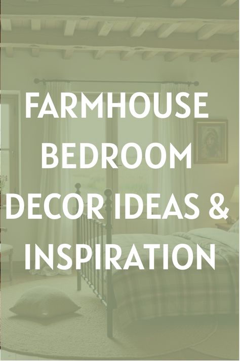 Farmhouse Bedroom Decor Ideas & Inspiration Primary Bedroom Ideas Modern Farmhouse, Modern Farmhouse Bedroom Master Suite, Bedroom Decor Farmhouse Style, Modern Farmhouse Bed, Modern Farmhouse Bedroom Decor, Modern Farmhouse Bedding, Rustic Bedrooms, Modern Rustic Bedrooms, Cozy Bedroom Decor