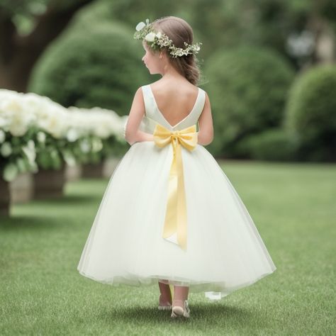 White And Yellow Wedding Theme, Pale Yellow Weddings, Abroad Wedding, Yellow Flower Girl Dresses, Wedding Theme Color Schemes, Garden Wedding Flowers, Yellow Wedding Theme, Wedding Yellow, Wedding Moodboard