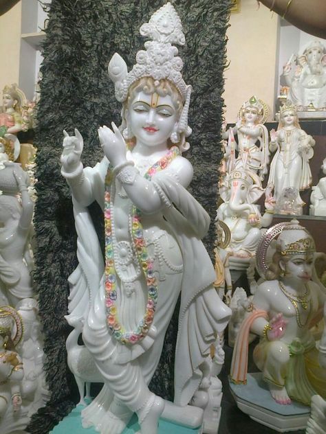 Krishna god statue Krishna Statue Beautiful, Panda Bears Wallpaper, Beautiful Krishna, Bears Wallpaper, God Statue, Goddess Sculpture, Ganesh Photo, Krishna Statue, Panda Bears