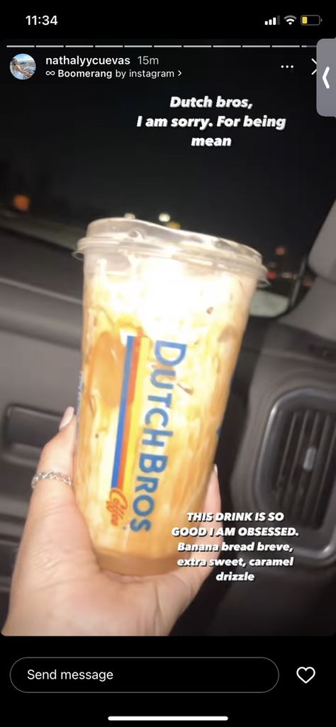 Sweet Coffee Dutch Bros, Dutch Bros Banana Drink, Duch Bros Drinks Coffee, Dutch Bros Sweet Coffee, Dutch Bros Caramel Drinks, Durch Bros Drinks, Dutchbros Drinks Coffee Orders, Best Dutch Bros Drinks Coffee, Dutch Bros Drinks Coffee Orders