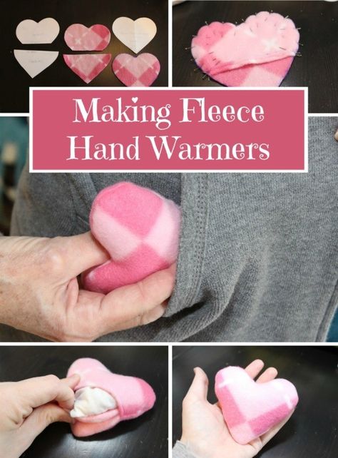 Keep your hands toasty this winter, by making a set of these reusable fleece hand warmers. This is a guide about making fleece hand warmers. Reusable Hand Warmers Diy, Hand Warmers Diy, Diy Hand Warmers, Crafts Valentines, Reusable Hand Warmers, Fleece Crafts, Fleece Projects, Womens Institute, Heating Pads