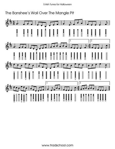 Tin Whistle Sheet Music, Flute Fingering Chart, The Mangle, The Banshee, Milk The Cow, Old Hag, Tin Whistle, Irish Christmas, Beginning Running