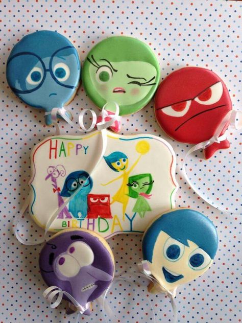 My Nana's Nibbles Inside Out Cookies Decorated, Cookie Techniques, Cartoon Cookie, 2 Birthday, My Hobby, Cookies Decorated, Decorated Cookies, Animation Film, Of Course