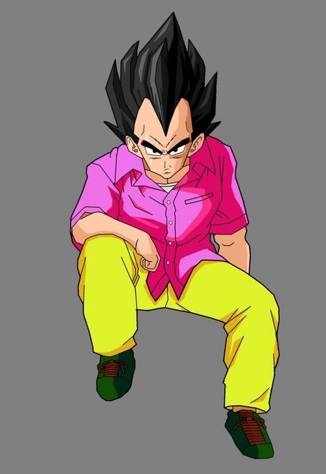 Vegeta Outfit, Perfect Love Quotes, Dbz Vegeta, Normal Clothes, Cosplay Ideas, Pink Shirt, Bad Guy, Dragon Ball Z, Dragon Ball