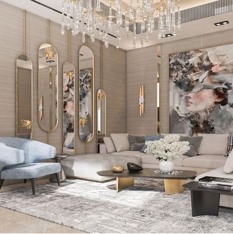 Glam Living Room Decor, Glam Living Room, Empire Chandelier, Interior Design Per La Casa, Luxury Living Room Design, Living Room Design Decor, Elegant Living Room, Elegant Living, Drawing Room