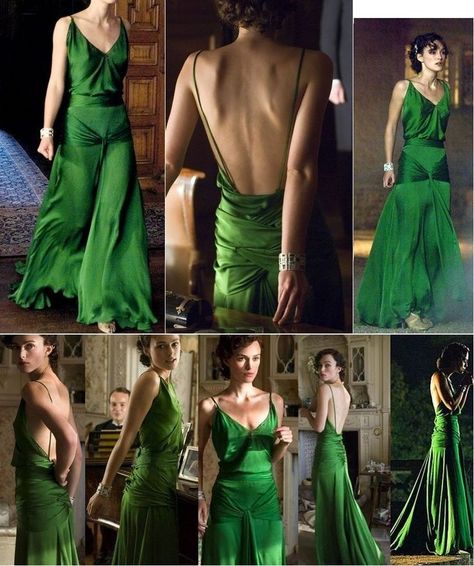 Atonement Dress, Emerald Green Evening Gown, Pleated Prom Dress, Green Evening Gowns, Atonement, Iconic Dresses, Keira Knightley, Mode Inspiration, Silk Chiffon