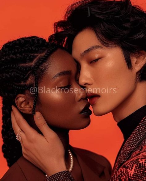 Black Woman Asian Man, Biracial Love, Interracial Couple Photography, Interracial Couple, Couple Poses Reference, Asian Man, Romantic Images, Timeless Love, Interracial Love