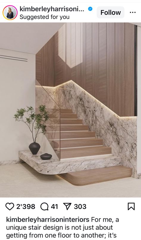 Stair Landing Decor, House Hall Design, Stairs Tiles Design, درابزين السلم, Staircase Interior Design, Staircase Design Modern, Stairs Design Interior, Marble Stairs, Home Cinema Room