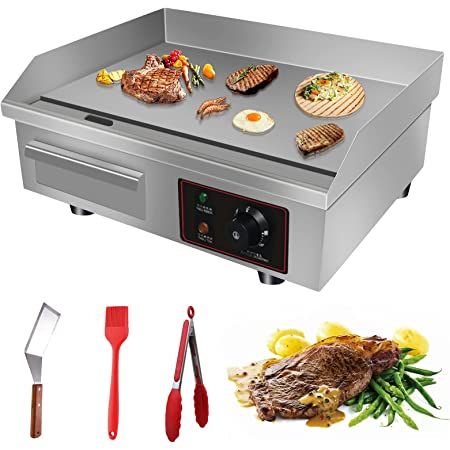 Aliyaduo 110V 3000W 22" Commercial Electric Countertop Griddle Flat Top Grill Hot Plate BBQ,Adjustable Thermostatic Control,Stainless Steel Restaurant Grill for Kitchen Restaurant Grill, Steel Restaurant, Flat Top Griddle, Flat Top Grill, Electric Griddle, Griddle Grill, Steel Grill, Stainless Steel Grill, Electric Grill