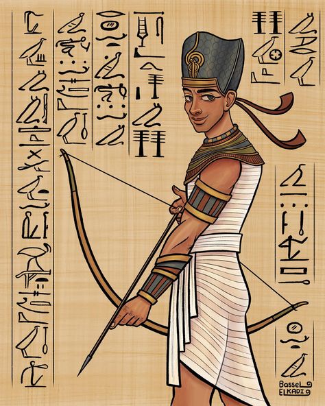 Ancient Egypt Art Drawing, Egyptian Pharaoh Art, Pharoah Egyptian Drawing, Egypt Fantasy Art, Pharaoh Drawing, Pharoah Egyptian, Egyptian Illustration, Egyptian Aesthetic, Egypt Crafts