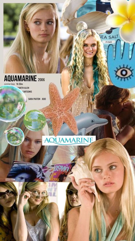 #aquamarine #vintage #movies #vintage #mermaidcore #mermaid #aqua Aquamarine Mermaid, Aquamarine Movie, Sara Paxton, Movie Collage, Vintage Movies, Create Collage, Creative Play, Aquamarine, Cut Out