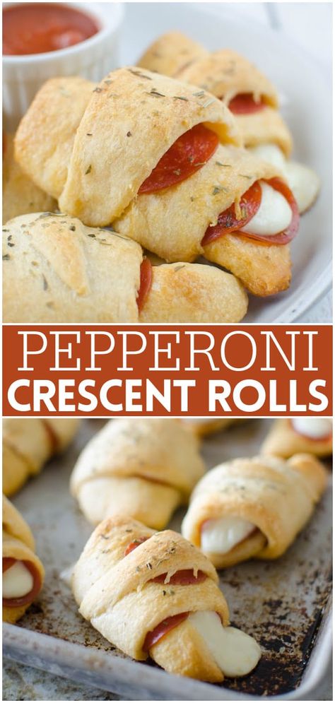 Pepperoni Crescent Rolls, Party Appetizers Easy Cheap, Pizza Crescent, Pizza Dippers, Pepperoni Pizza Rolls, Savory Appetizers, Homemade Pizza Rolls, Crescent Roll Pizza, Pizza Roll Up