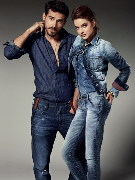 Barbara Palvin and Arthur Kulkov for Gas Jeans September 2013 | Inspirations Area Arthur Kulkov, Men Modeling, Jeans Style Guide, Denim Photoshoot, Winter Style Guide, Fashion Reels, Gas Jeans, Elle Fashion, Denim Inspiration