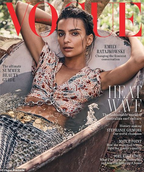 'I shouldn't be limited': The self-described feminist told Vogue Australia this week that ... #emilyratajkowski Emily Ratajkowski Vogue, Vogue Magazine Covers, Fashion Magazine Cover, Beauty Guide, Fashion Cover, Vogue Covers, Vogue Australia, Emily Ratajkowski, Vogue Magazine