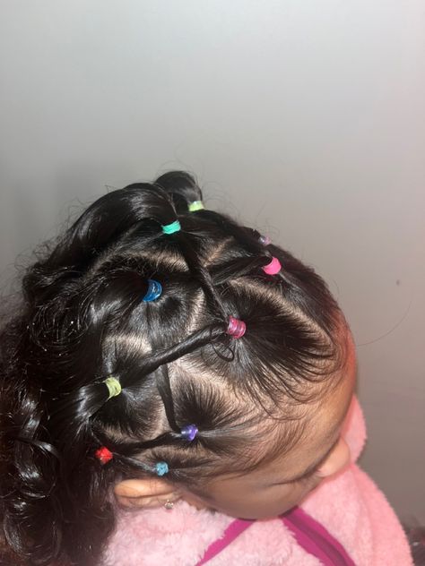 Natural Hair Styles Easy Rubber Bands, Bands Hairstyles, Rubber Band Hairstyles For Kids, Band Hairstyles, Cute Volleyball Hairstyles, Rubber Band Hairstyles, Picture Day Hair, Hairstyle Ideas Easy, Kid Hairstyles