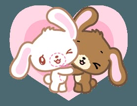 Sugarbunnies – LINE Stickers | LINE STORE Sugar Bunnies, Charmmy Kitty, Png Icons, Chat App, Line Sticker, 영감을 주는 캐릭터, Phone Stuff, Sanrio Characters, Phone Themes