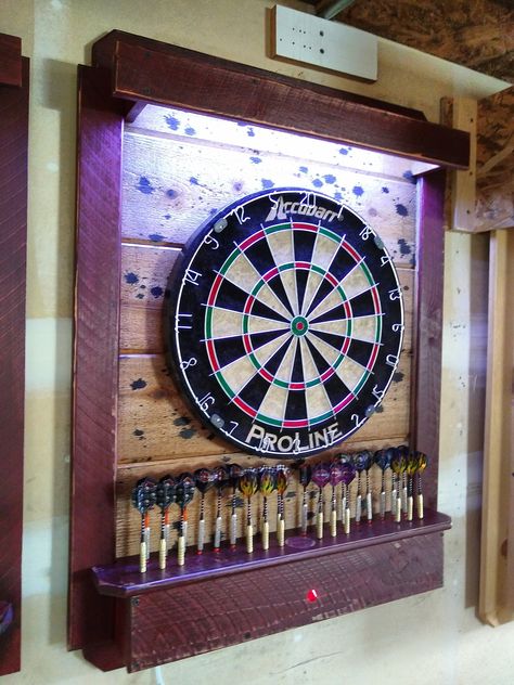 Dart Board Ideas, Dart Backboard, Dartboard Light, Dart Board Backboard, Darts Board, Custom Dart Board, Dart Board Wall, Dartboard Cabinet, Electronic Dart Board