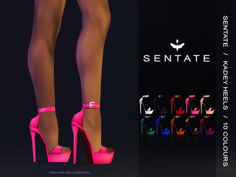 sims 4 cc // custom content shoes // Sentate's Kadey Platform Heels Sims4 Shoes, Sims Collection, Cc Shopping, Sims 4 Traits, Libra Life, Cc Shoes, Sims 4 Cc Shoes, Sims 4 Game Mods, Free Sims