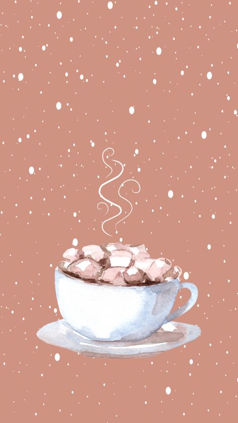 Get ready to sip on the warmth of the season with our comforting hot chocolate snow phone background. Immerse yourself in the cozy ambiance of winter as you gaze at a steaming cup of rich, velvety hot cocoa topped with fluffy marshmallows. The delicate snowflakes falling in the background add a touch of enchantment, making it the perfect phone art enjoy during those chilly days. Transport yourself to a world of comfort and joy with every glance at your device. Hot Chocolate Wallpaper, Hot Chocolate Art, Chocolate Wallpaper, Holiday Iphone Wallpaper, Winter Iphone, Iphone Wallpaper Winter, Snowflakes Falling, Xmas Wallpaper, Cute Fall Wallpaper