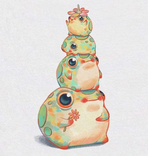 Rain Frog Tattoo, Rain Frogs, Frosch Illustration, Rain Frog, Frog Illustration, Frog Drawing, Frog Art, Dessin Adorable, Cute Frogs