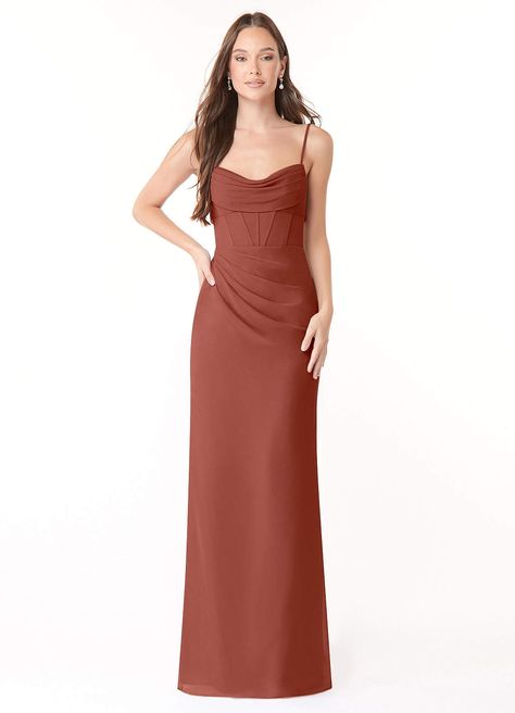 Auburn Azazie Mai Bridesmaid Dresses | Azazie Mulberry Bridesmaid Dresses, Mauve Bridesmaid, Mauve Bridesmaid Dress, Rust Bridesmaid Dress, Bridesmaid Dresses Azazie, Rose Bridesmaid Dresses, Burgundy Bridesmaid, Floor Length Chiffon Bridesmaid Dresses, Modest Bridesmaid Dresses