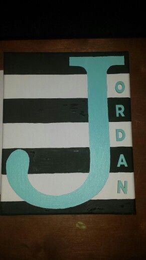 Letter Canvas Painting Initials, Painting Names On Canvas, Initial Painting On Canvas Letters, Canvas Name Painting Ideas, Name Canvas Painting Diy, Name Paintings On Canvas, Name Painting Ideas, Painted Name Canvas, Nursing Decor