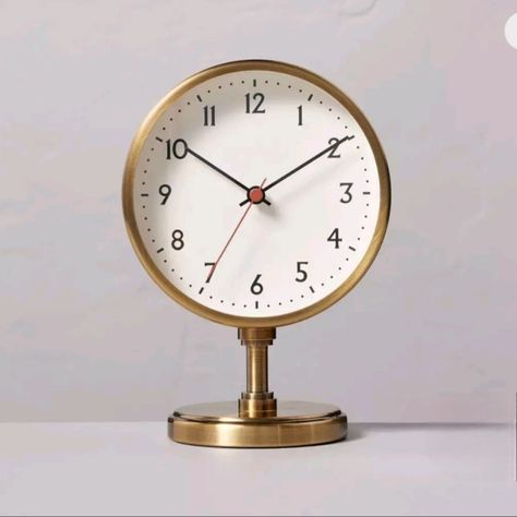 Details Highlights Pedestal Table Clock Mantel And Glass Material Antique Finish Analog Display 1 Aa Battery Required, Not Included Description Functional And Stylish, The Brass Pedestal Table Clock From Hearth & Handtm With Magnolia Makes Time Management Easier. This Round Pedestal Table Clock Features An Antique Finish With An Off-White Face That Helps The Numbers Stand Out For Ease Of Reading. Place This Analog Clock On Any Tabletop With Other Decor To Enliven Your Indoor Space Reading Place, Round Pedestal Table, Hearth And Hand With Magnolia, Clock Antique, Analog Clock, Mantel Clocks, Hearth And Hand, Pedestal Table, Table Clock