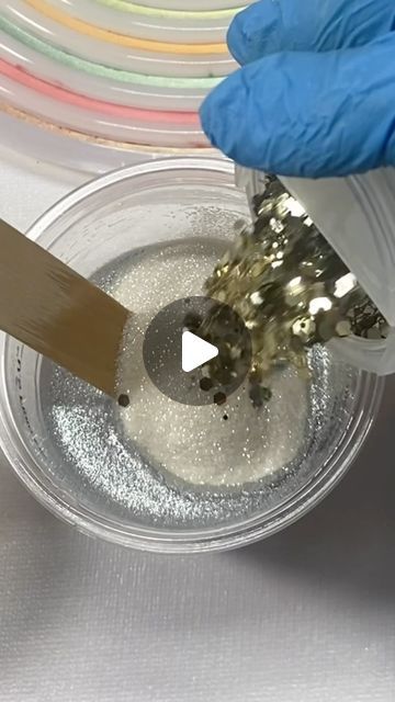 SharableArt by Shara Johnson on Instagram: "Oh the Glitter! 🌟

I love watching resin pour, especially when glitter is involved! I show you 2 different white fine glitters. I wanted white but also a little silver sparkle with it. One of the whites is more white and the other has a little silver. Then I added a chunky gold. After mixing that I poured this as the background for the colorful circles on the other side. 😀

@lrisystore for my gorgeous glitter 
15% off with code Sharableart 

@letsresin for crystal clear resin with no smell! Link in my bio to their store. 

#makeitsparkle #addglitter #mica #resinartist #shinebright #artist #epoxy #glitterart #goldglitter #tutorial #glitter #homedecor #elegance  #instaart #resincreations #pour #resinheart #creator #inspiration #resintray #bringme Creator Inspiration, Resin Pour, Clear Epoxy Resin, Glitter Art, Silver Sparkle, Clear Resin, Epoxy Resin, Gold Glitter, Crystal Clear