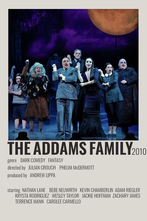 Addams Family Musical Poster, Addams Family The Musical, Musicals Polaroid Poster, Addams Family Wallpaper, Musicals Posters, Addams Family Broadway, Addams Family Poster, Terrence Mann, Broadway Musicals Posters