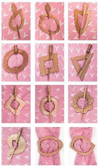 Wood Shawl Pins, Basic Knitting, Crochet Yarns, Knitting And Crocheting, Shawl Pin, Clay Inspiration, Wood Accessories, Wooden Projects, Shawl Pins