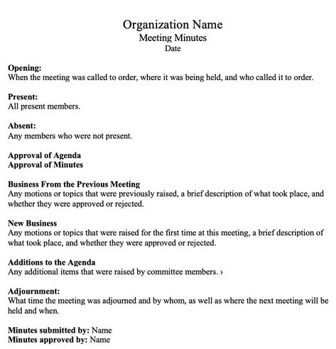 meeting minutes template How To Run A Board Meeting, Formal Letter Template, Meeting Notes Template, Formal Letter, Meeting Template, Effective Meetings, Nonprofit Management, Meeting Minutes, Memo Template