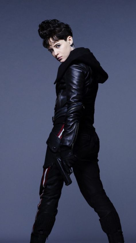 Jennifer Lawrence Red Sparrow, Cop Outfit, Captain America Jacket, Computer Hacker, Lisbeth Salander, Man Cafe, Claire Foy, Shearling Jacket Women, The Girl With The Dragon Tattoo