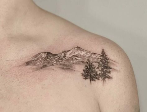 101 Best Mountains Tattoos Ideas That Will Blow Your Mind! 17 Outsons Pine Tree Tattoos For Women, Pine Tree Tattoos, Tree Tattoos For Women, Pine Tattoo, Mountain Range Tattoo, Small Pine Trees, Mountain Tattoo Design, White Pine Tree, Tree Tattoos