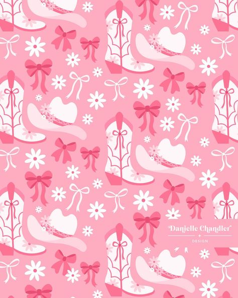 Coquette Cowgirl 🎀👢🌸 This cute new pattern is available on a notebook and tote bag in my shop! Cowboy Christmas Wallpaper, Disco Cowgirl Wallpaper, Coquette Cowgirl, Cowgirl Christmas, Cowgirl Life, Cute Cowgirl, Cute Home Screen Wallpaper, Summer Wallpapers, Cute Home Screens